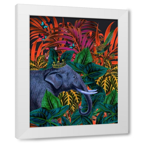 Tropical Jungle White Modern Wood Framed Art Print by Brothers, Erika C.