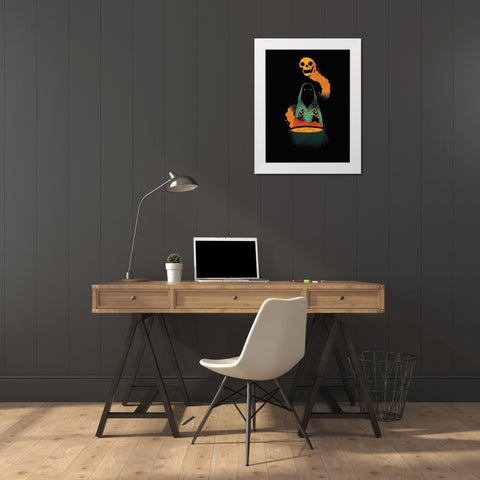 Conjure White Modern Wood Framed Art Print by Buxton, Michael