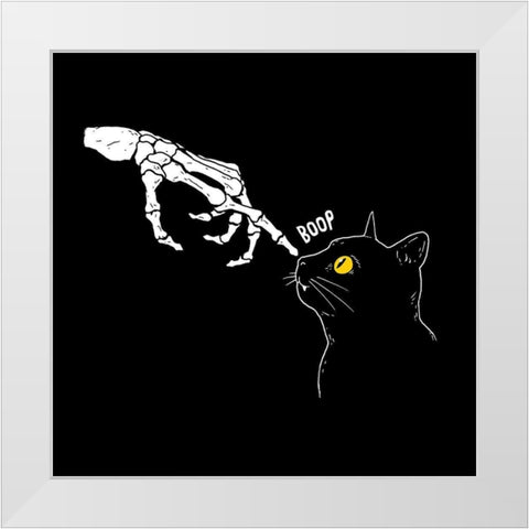 Spooky Boop White Modern Wood Framed Art Print by Buxton, Michael