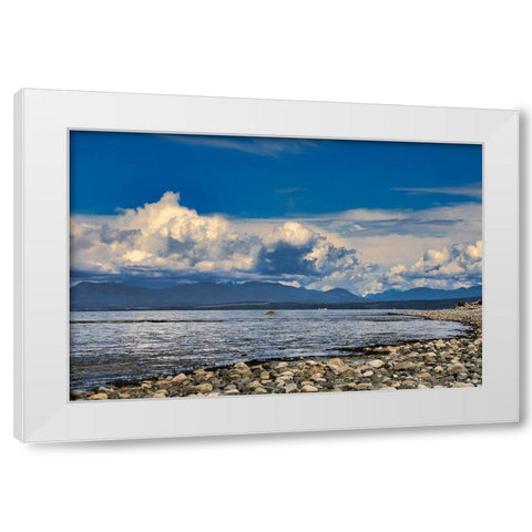 View From The Beach White Modern Wood Framed Art Print by Burdick, Chuck