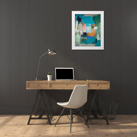 Andiamo aTorretta White Modern Wood Framed Art Print by Balbinot, Brigitte