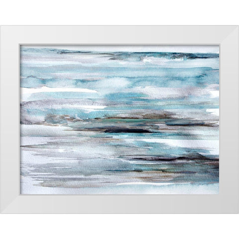 Nordic Skies White Modern Wood Framed Art Print by Bainbridge, Hope