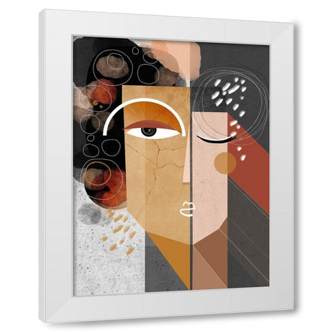 Earth White Modern Wood Framed Art Print by Banerjee, Ishita