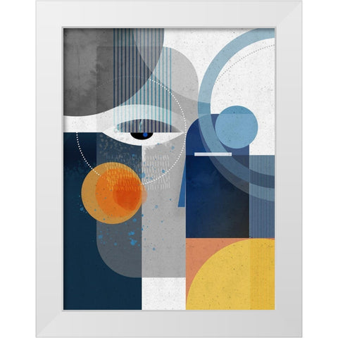 Obsidian White Modern Wood Framed Art Print by Banerjee, Ishita