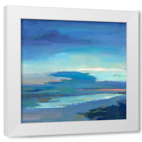 Henderson Sunset White Modern Wood Framed Art Print by Broaderick, Kathleen
