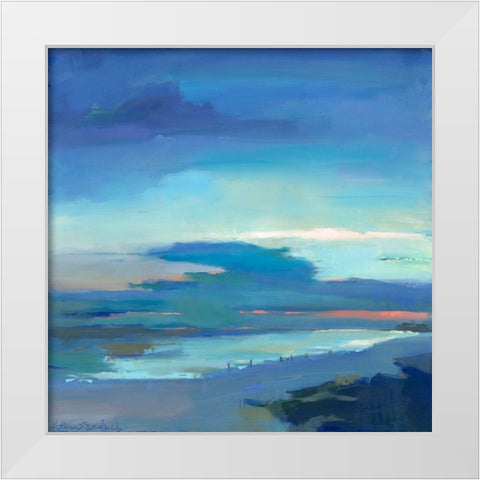 Henderson Sunset White Modern Wood Framed Art Print by Broaderick, Kathleen