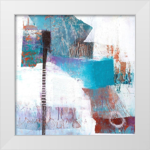Water Marker White Modern Wood Framed Art Print by Beer, Pamela K.