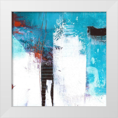 Reflections White Modern Wood Framed Art Print by Beer, Pamela K.
