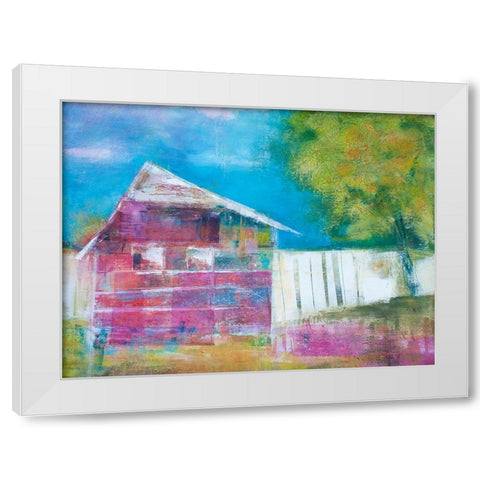 Checker Samâ€™s Place White Modern Wood Framed Art Print by Beer, Pamela K.