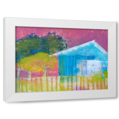 Sunday Afternoon White Modern Wood Framed Art Print by Beer, Pamela K.