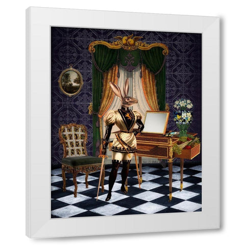 Breakfast Time White Modern Wood Framed Art Print by Brothers, Erika C.