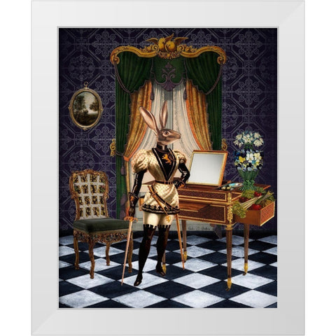 Breakfast Time White Modern Wood Framed Art Print by Brothers, Erika C.