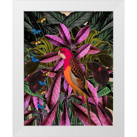 Tropical Jungle No. 2 White Modern Wood Framed Art Print by Brothers, Erika C.