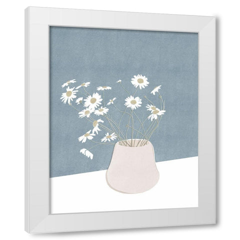 Daisy Still Life White Modern Wood Framed Art Print by Beeh, Katie