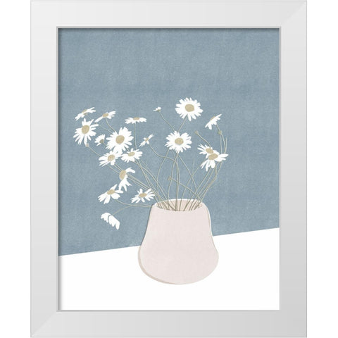 Daisy Still Life White Modern Wood Framed Art Print by Beeh, Katie