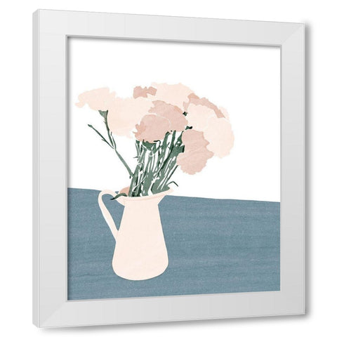 Floral No. 1 White Modern Wood Framed Art Print by Beeh, Katie