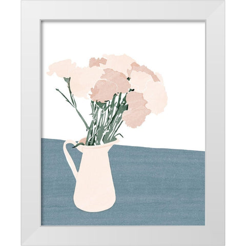Floral No. 1 White Modern Wood Framed Art Print by Beeh, Katie
