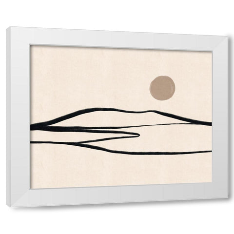 Linear Landscape No. 2 White Modern Wood Framed Art Print by Beeh, Katie