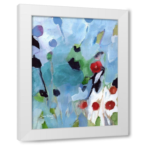 Rose Hips at Christmas White Modern Wood Framed Art Print by Bragg, Janel
