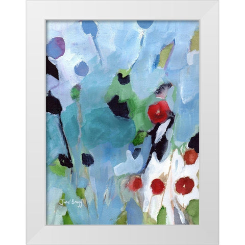 Rose Hips at Christmas White Modern Wood Framed Art Print by Bragg, Janel