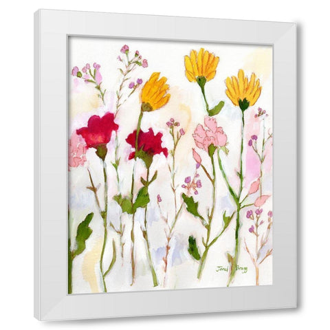 Flowers from Sheeleys White Modern Wood Framed Art Print by Bragg, Janel
