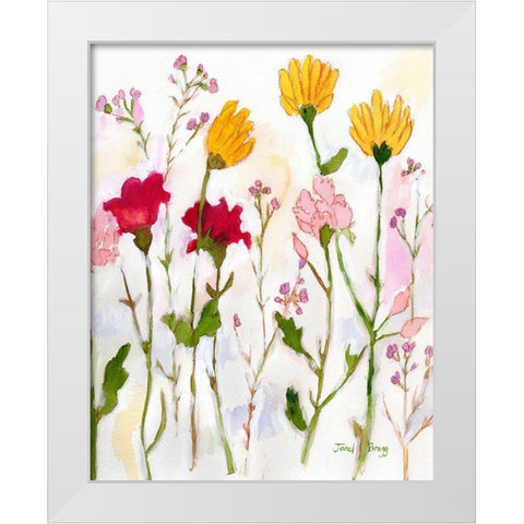 Flowers from Sheeleys White Modern Wood Framed Art Print by Bragg, Janel