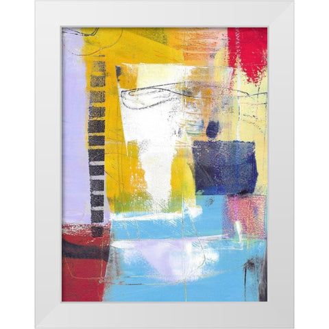 Golden Feature White Modern Wood Framed Art Print by Beer, Pamela K.