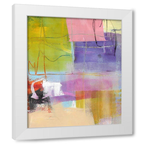 Green Feature White Modern Wood Framed Art Print by Beer, Pamela K.
