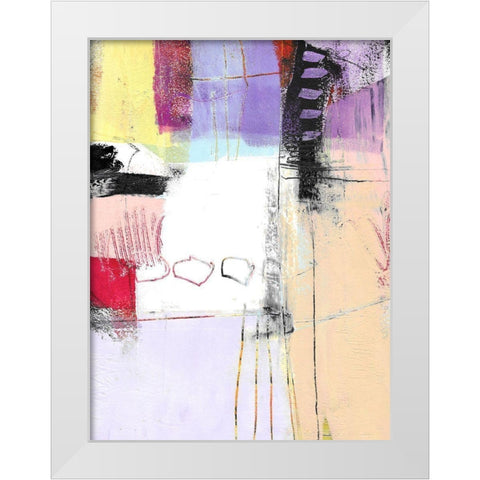 Lavender Feature White Modern Wood Framed Art Print by Beer, Pamela K.