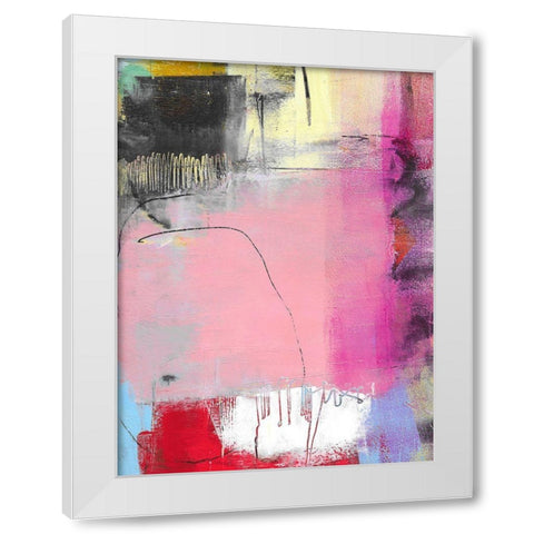 Pink Feature White Modern Wood Framed Art Print by Beer, Pamela K.