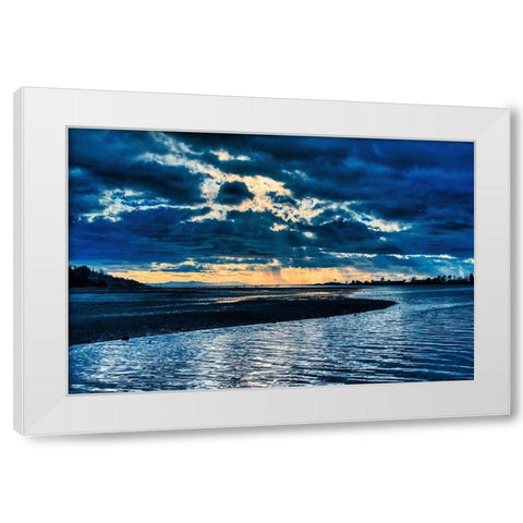 Morning Rays of Light White Modern Wood Framed Art Print by Burdick, Chuck