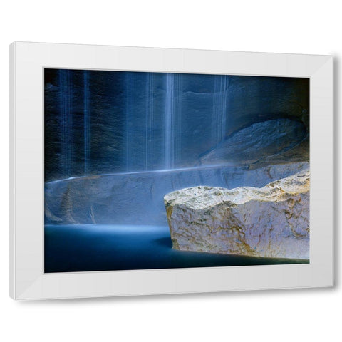 Base of Vernal Falls White Modern Wood Framed Art Print by Becia, Jim