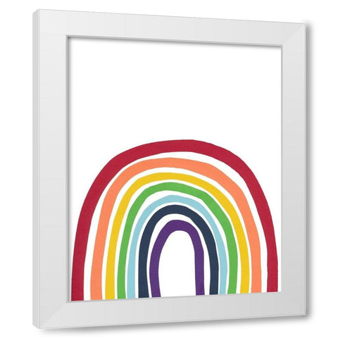 Inclusion White Modern Wood Framed Art Print by Baker, Bronwyn