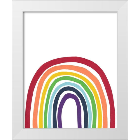 Inclusion White Modern Wood Framed Art Print by Baker, Bronwyn