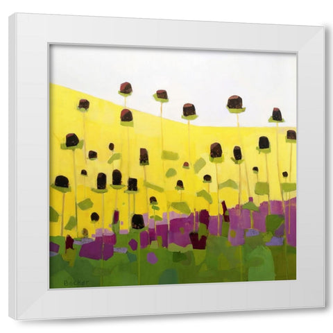 Coneflowers With Pink White Modern Wood Framed Art Print by Becker, Anne