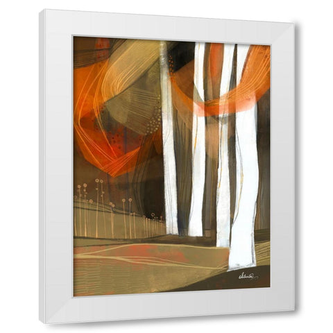 Ethereal Fall Forest White Modern Wood Framed Art Print by Banerjee, Ishita