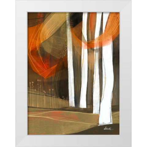 Ethereal Fall Forest White Modern Wood Framed Art Print by Banerjee, Ishita