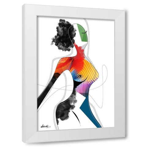 Vivid Woman - Invincible White Modern Wood Framed Art Print by Banerjee, Ishita