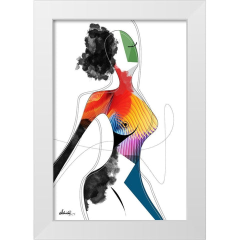 Vivid Woman - Invincible White Modern Wood Framed Art Print by Banerjee, Ishita
