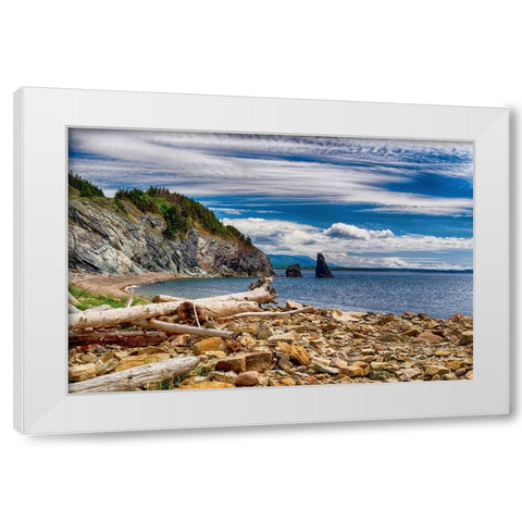 End of The Trail White Modern Wood Framed Art Print by Burdick, Chuck