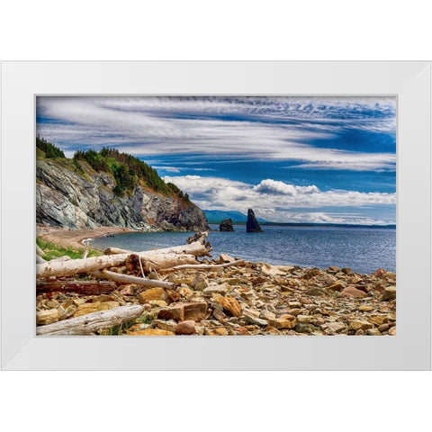 End of The Trail White Modern Wood Framed Art Print by Burdick, Chuck