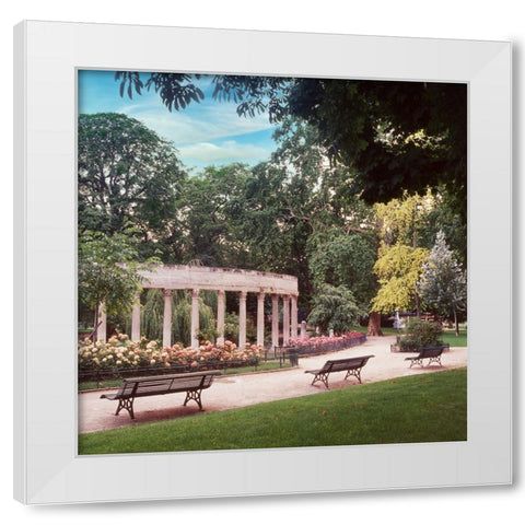 French Jardin No. 31 White Modern Wood Framed Art Print by Blaustein, Alan