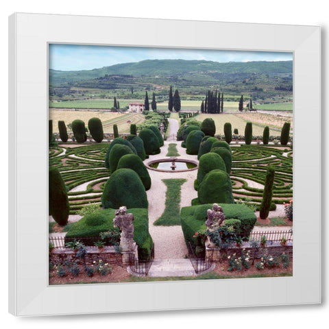 Italia Gardens No. 12 White Modern Wood Framed Art Print by Blaustein, Alan