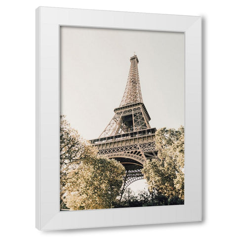 Paris White Modern Wood Framed Art Print by Broadway, Krista