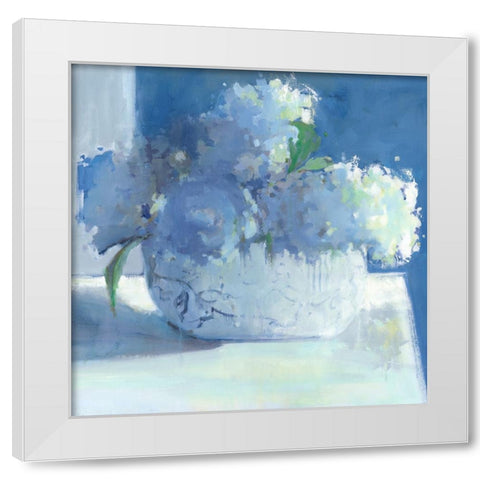 Blue Velvet White Modern Wood Framed Art Print by Broaderick, Kathleen