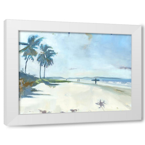Playa Garza White Modern Wood Framed Art Print by Broaderick, Kathleen