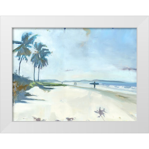 Playa Garza White Modern Wood Framed Art Print by Broaderick, Kathleen