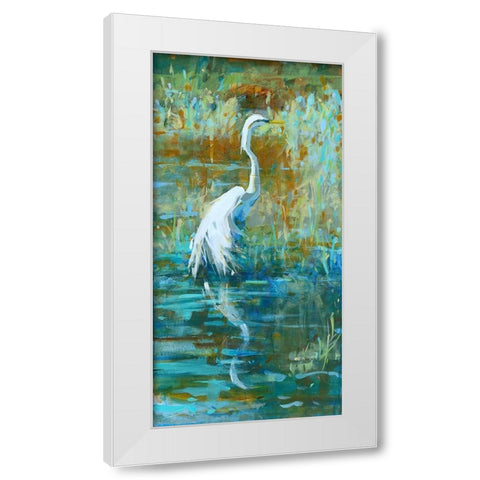 Ombre White Modern Wood Framed Art Print by Broaderick, Kathleen