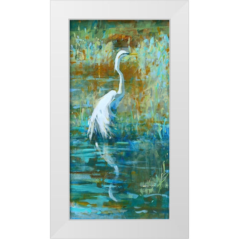 Ombre White Modern Wood Framed Art Print by Broaderick, Kathleen