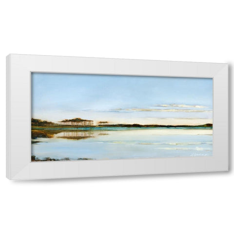 Western Lake White Modern Wood Framed Art Print by Broaderick, Kathleen